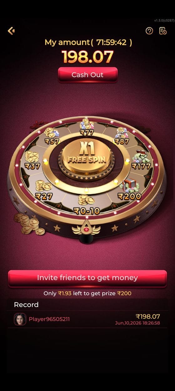 ix7 apk free spin prize wheel with cash-out balance